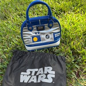 STAR WARS R2D2 PURSE BLUE WHITE LOUNGEFLY DROID DROIDS